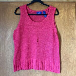 Hot pink knit tank